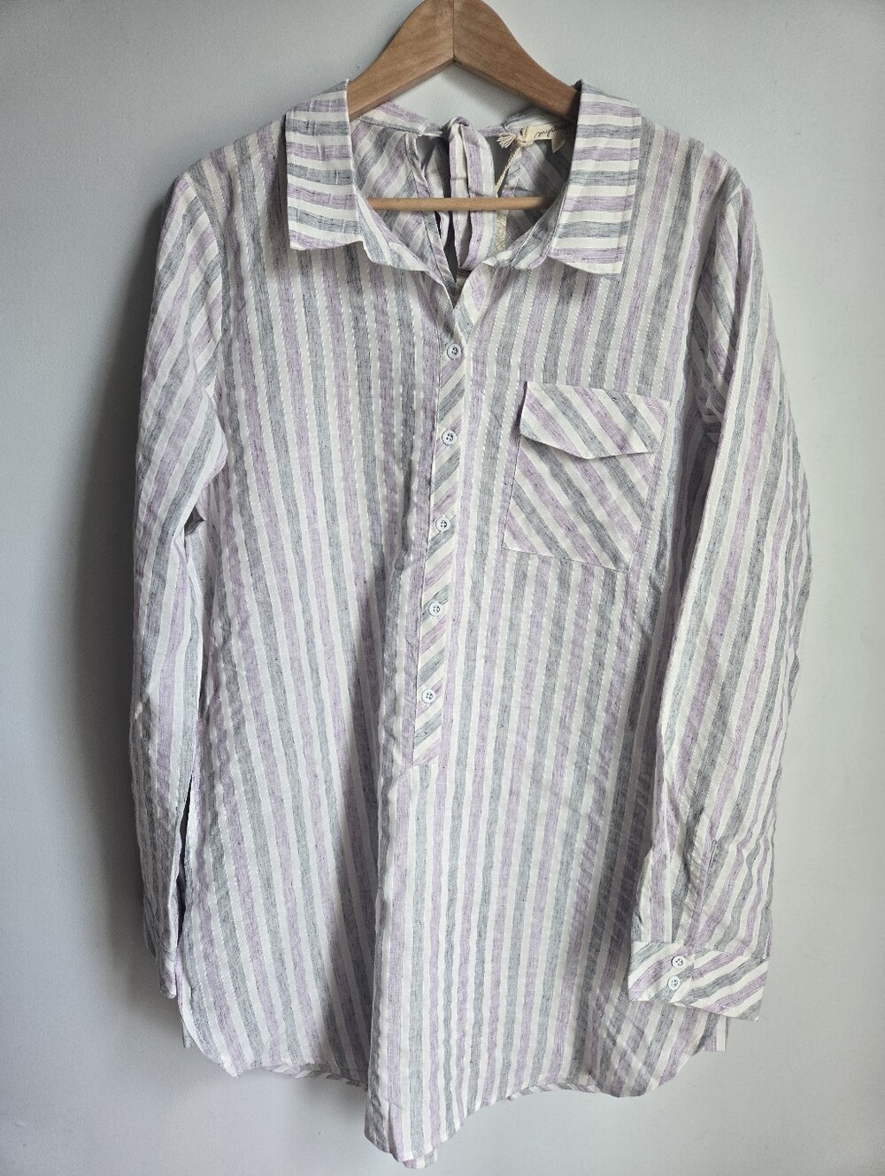 New MYSTREE Cotton Button Up Shirt Dress